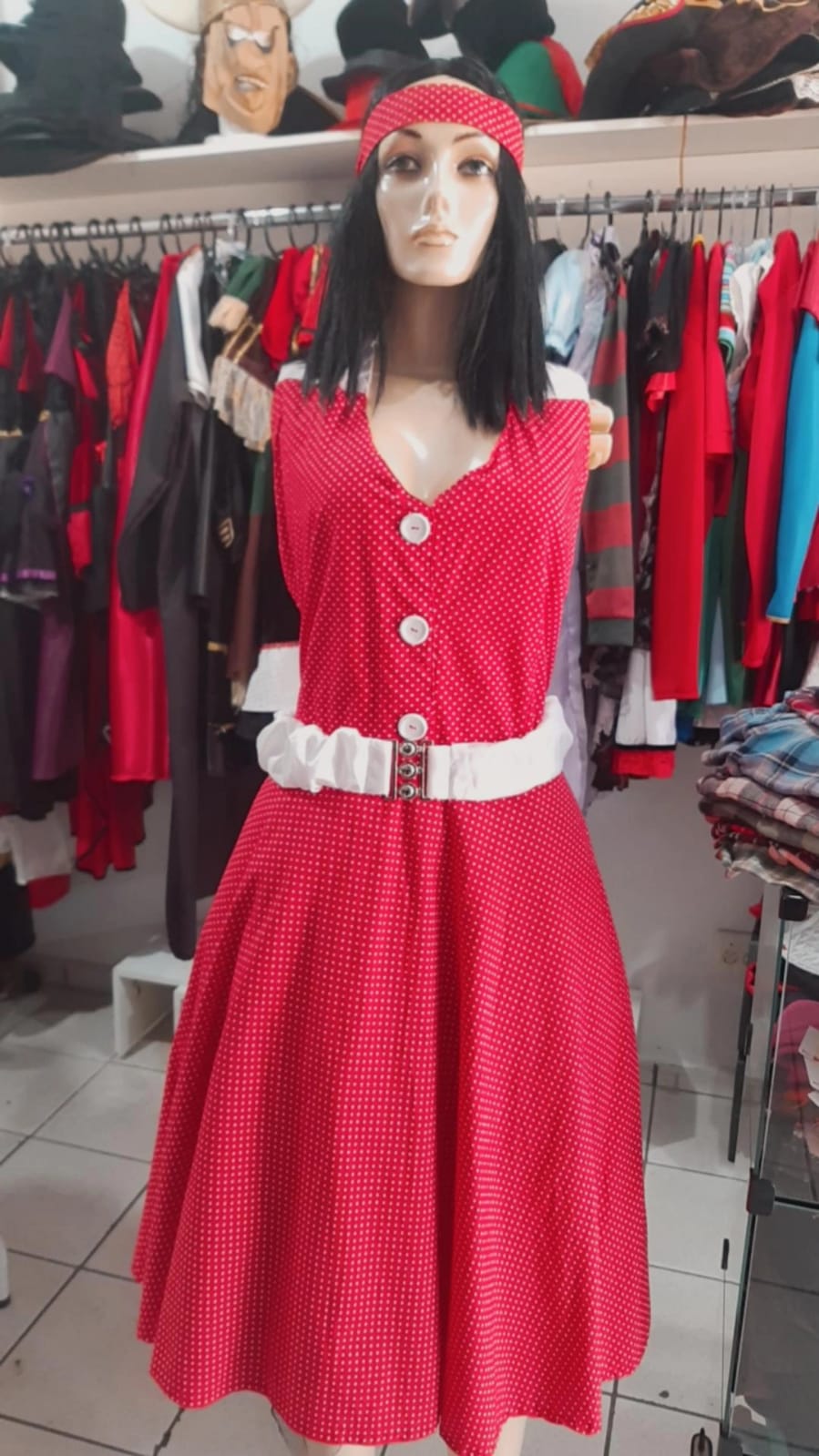 Vestido Vintage Poá anos 60